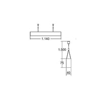Brumberg Leuchten - Pendelleuchte Pendel-Profilleuchte 7416142016 1140 x 75 x 40mm