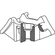 HellermannTyton - Befestigungssockel und -element für Kabelbinder 2-Wege-Abstandhalter S2HM25-PA66-BK schwarz − 500 Stück