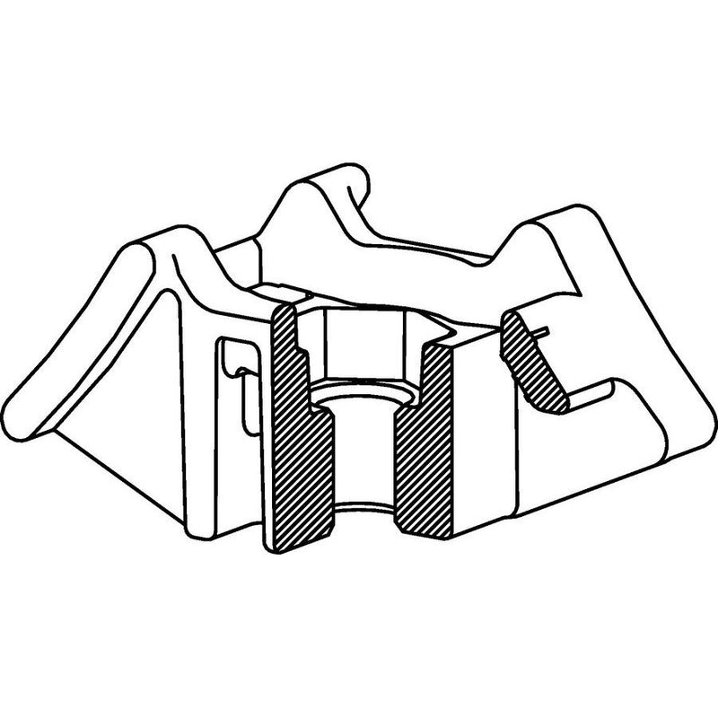 HellermannTyton - Befestigungssockel und -element für Kabelbinder 2-Wege-Abstandhalter S2HM25-PA66-BK schwarz − 500 Stück