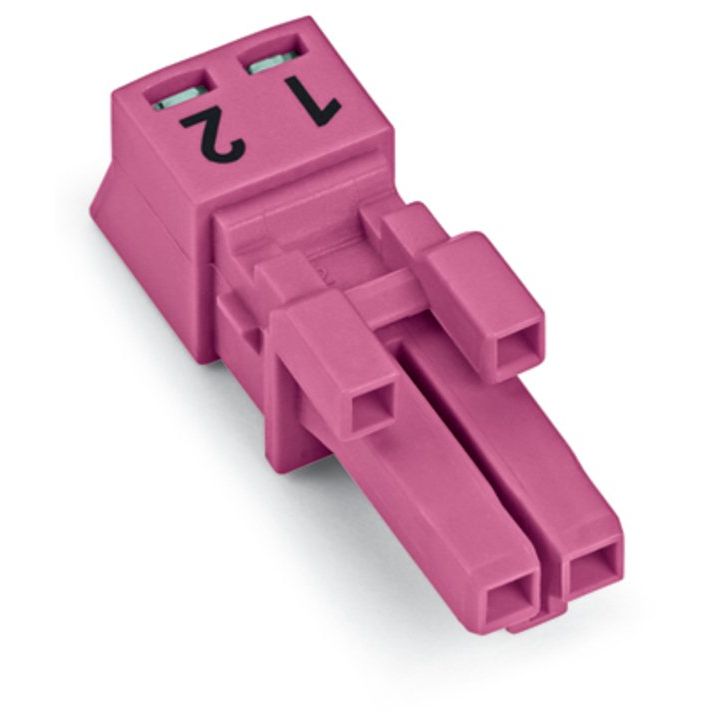 WAGO - Steckverbinder für steckbare Gebäudeinstallation Buchse 2-polig 890-282 Kod. B,pink − 50 Stück