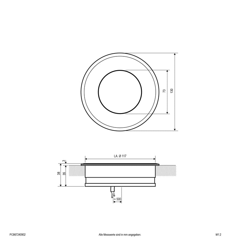 EVN Lichttechnik - Bodeneinbauleuchte LED-Bodeneinbauleuchte PCB67240902 IP67