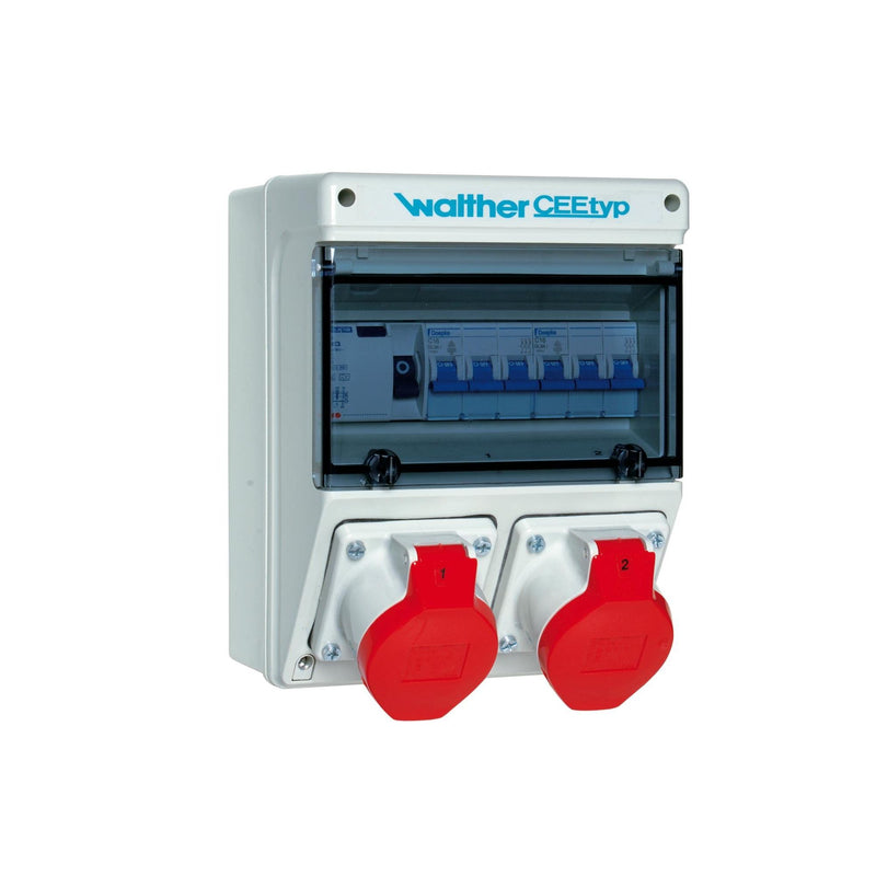 Walther Werke - CEE-Steckdosen-Kombination (IEC 60309) Steckdosenkombination 6920207 RCD TypA,2xCEE16