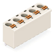 WAGO - Leiterplattensteckverbinder 1-Leiter-THT-Federleiste 2092-3175 CAGE CLAMP,lichtgrau − 100 Stück