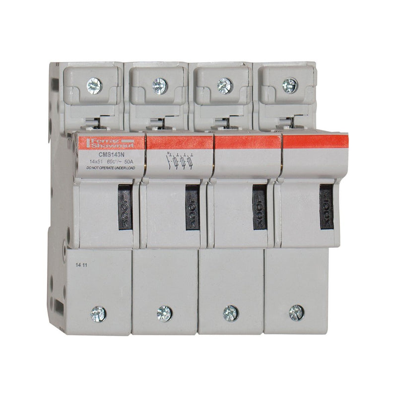 Mersen - Halter für zylindrische Sicherung Sicherungshalter CMS143N 14x51 50A 3+N-p