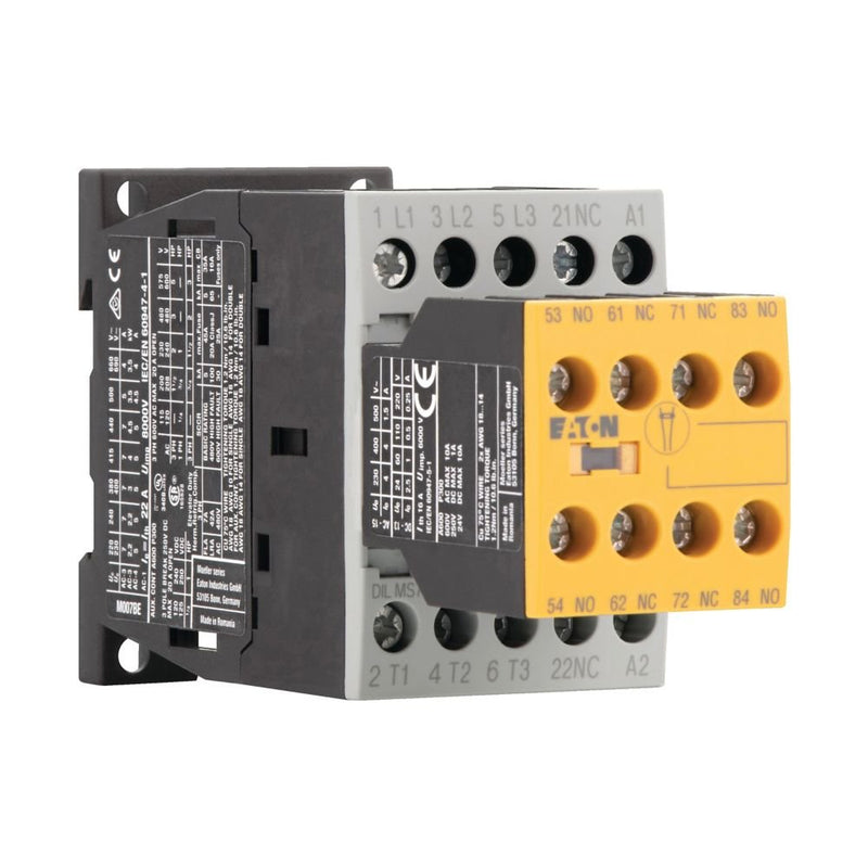 Eaton - Leistungsschütz zum Schalten von Wechselstrom Sicherheitsschütz DILMS7-23(24VDC) 3 kW, 2 S, 3Ö, 24 V