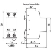 DEHN - Kombi-Ableiter für Energietechnik Kombi-Ableiter DSH TN 255 TN-Systeme
