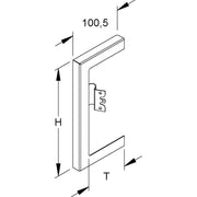 Niedax - Wandanschlussblende für Geräteeinbaukanal GK-Wandabschlussblende DWBL 170T80 S links 211x80mm