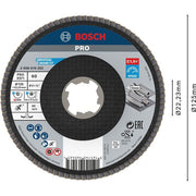 Bosch - Trenn-/Schleifscheibe PRO X571 2608619202 Fächerschleifscheibe − 10 Stück