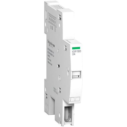 Schneider Electric - Zusatzeinrichtung für Reiheneinbaugeräte Hilfs-/Fehlermeldeschalter A9A19804 iOF/SD24 1W 24V DC