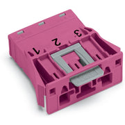 WAGO - Geräteanschluss für steckbare Gebäudeinstallation Snap-In-Stecker 770-793 3-polig,Kod. B,pink − 100 Stück