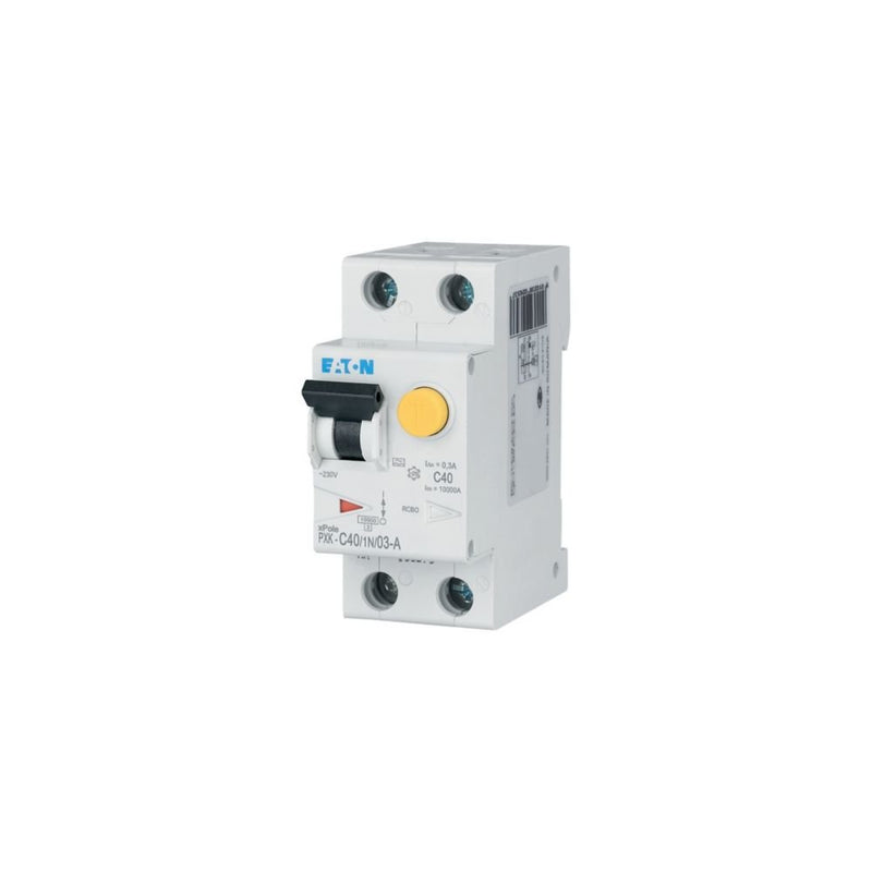 Eaton - Kombination FI-Schalter/Leitungsschutzschalter FI/LS-Kombischalter PXK-C40/1N/03-A C 40A 1p+N, 300mA