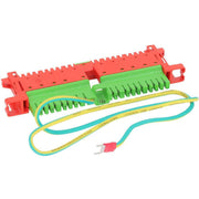 CobiNet - Fernmeldeleiste LSA-HD Erddrahtleiste 114293 500mm mit Kabelschuh − 10 Stück