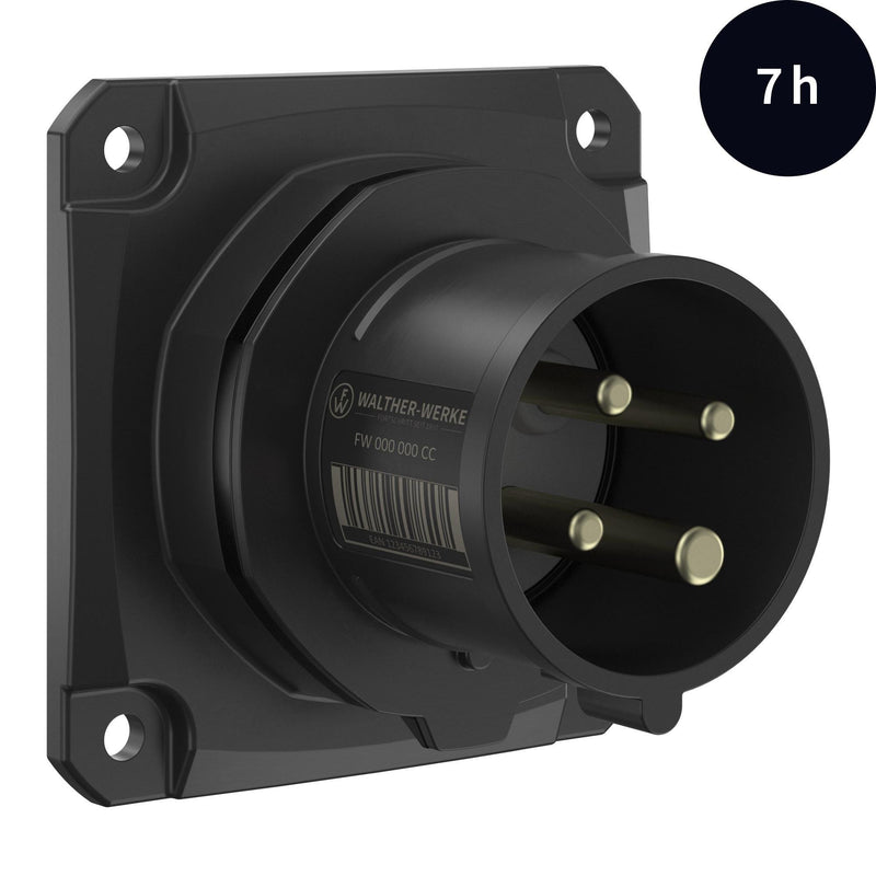 Walther Werke - CEE-Gerätestecker (IEC 60309) CEE NEO Anbaugerätestecker FW611407CC gerade 16A 4P 7h − 10 Stück