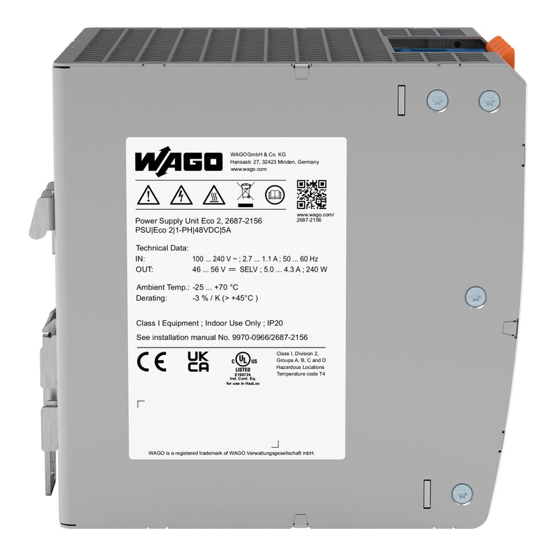 WAGO - Gleichstromversorgung Stromversorgung 2687-2148 Eco 2,1-phasig