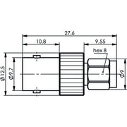 Telegärtner - Koax-Kupplung Adapter BNC-SMA (F-M) 100023643 50Ohm − 5 Stück