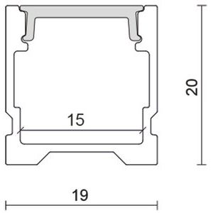 Nobile - Zubehör/Ersatzteile für Lichtschlauch/-band Alu U-Profil 2m 5011148803 Abdeckung opal − 1 Stück