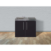 Stengel - Mini-Küche Miniküche Premiumline MPSM100GKFreBli Schwarz matt