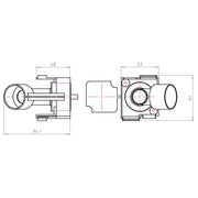 Kaiser - Dose, Gehäuse für Montage in der Wand/Decke Wand-und Deckenkrümmer 1261-94 für 32 mm Rohre − 100 Stück