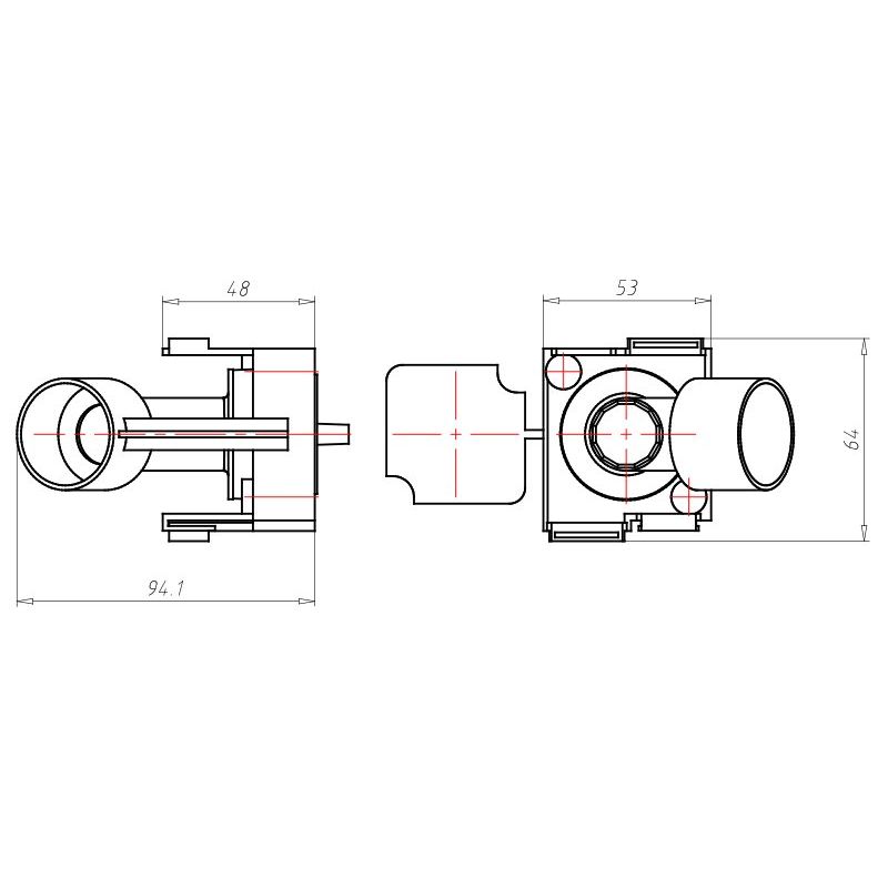 Kaiser - Dose, Gehäuse für Montage in der Wand/Decke Wand-und Deckenkrümmer 1261-94 für 32 mm Rohre − 100 Stück