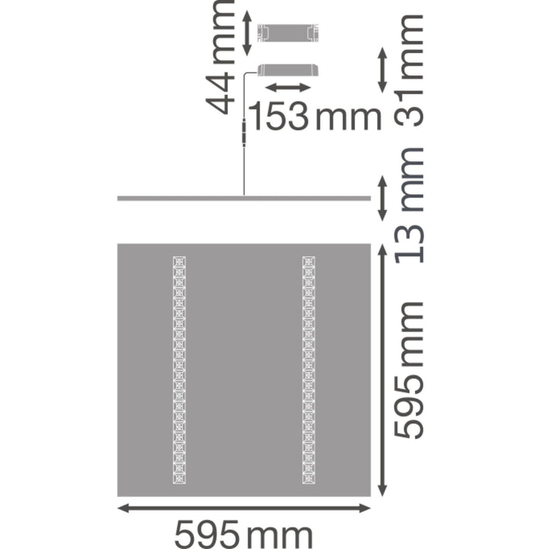 Ledvance - Decken-/Wandleuchte LED-Panel M600 PANELINDV60033W/4KEM 4000K 3h