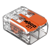 WAGO - Steckklemme Compact-Verbindungsklemme 221-612 2-Leiter bis 6qmm − 50 Stück