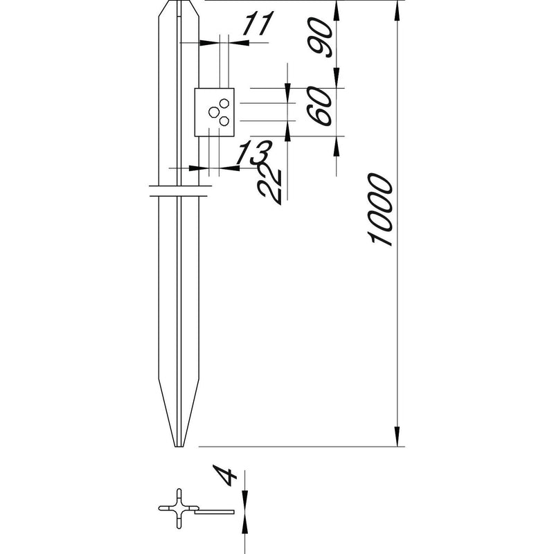 OBO Bettermann - Staberder/Tiefenerder Kreuzerder 1,0m 213 1000 DIN m.Lasche