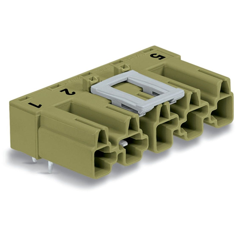 WAGO - Leiterplattensteckverbinder Stecker für Leiterplatten 770-875/011-000 5-polig,hellgrün − 50 Stück
