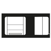 Jung - Einsatz/Abdeckung für Kommunikationstechnik Datenanschlussgehäuse gr 854 W 75x86x58mm