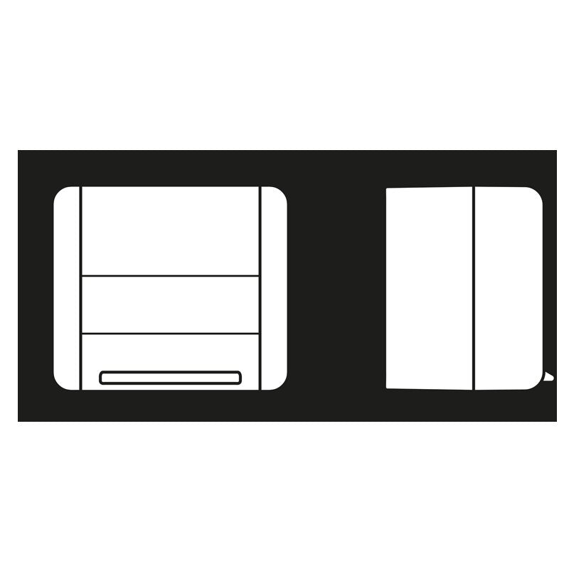 Jung - Einsatz/Abdeckung für Kommunikationstechnik Datenanschlussgehäuse gr 854 W 75x86x58mm