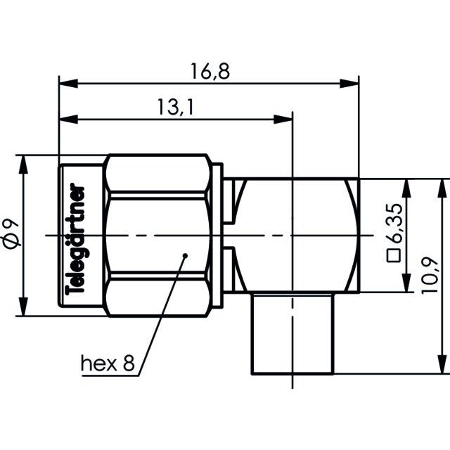 Telegärtner - Koax-Steckverbinder SMA-Kabelwinkelstecker AU 100024623 RG405/U,UT85,B.1671A − 5 Stück