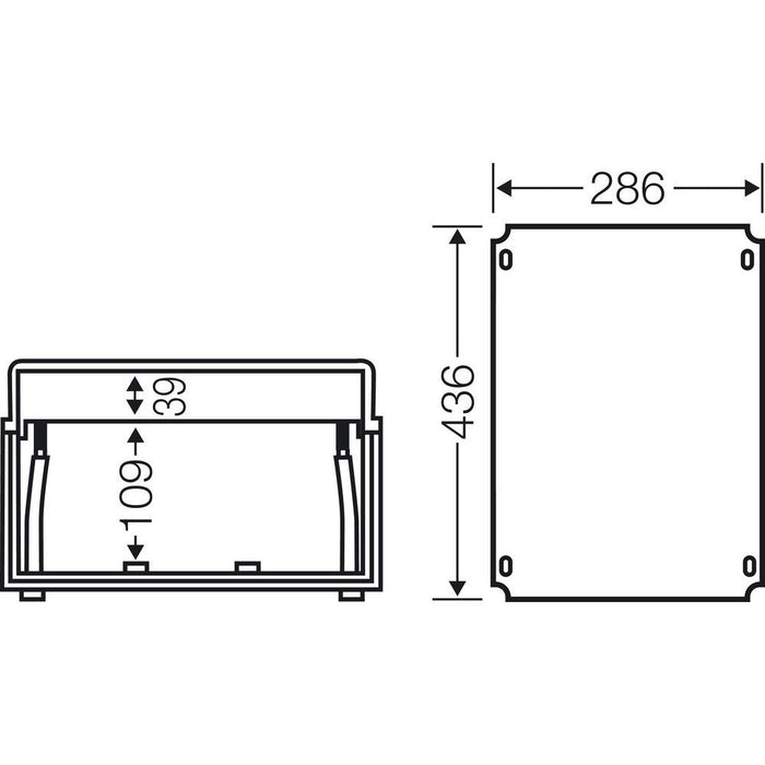 Hensel - Einbauplatte für Befehlsgeräte Einbauplatte Mi EP 03 f. Fronttafelinstr. − 1 Stück
