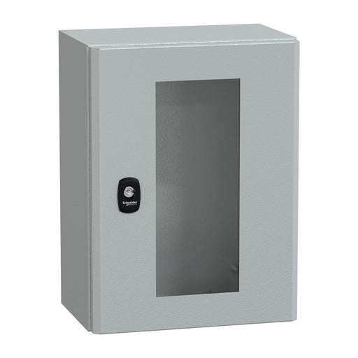 Schneider Electric - Gehäuse/Schaltschrank (leer) Wandschrank RAL 7035 NSYS3D4320T 400x300x200 Sichttür