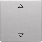 Berker - Abdeckung/Bedienelement für Installationsschalterprogramme Wippe alu/lack 16206074 Symbol Pfeil