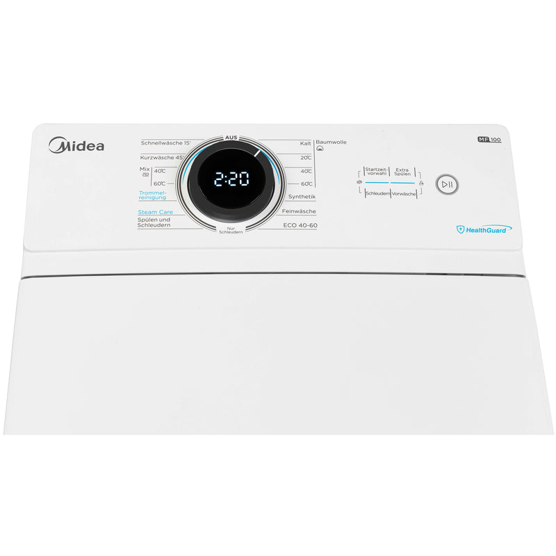 Midea Europe - Waschmaschine Waschautomat Toplader MF100T80B-13A 8kg,1300Upm