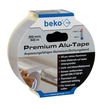 Beko - Klebeband Premium Alu-Tape 2623050 50 mm x 50 m