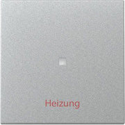 Gira - Abdeckung/Bedienelement für Installationsschalterprogramme Wippe Kontrollf. + Heizung 367826 Ein/Aus F Alu