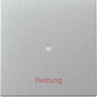 Gira - Abdeckung/Bedienelement für Installationsschalterprogramme Wippe Kontrollf. + Heizung 367826 Ein/Aus F Alu