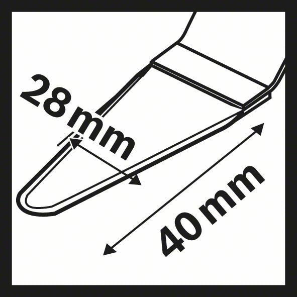 Bosch - Blatt für Oszillierer Fugenschneider Starl 2609256C67 AIZ 28 SC, 28x40mm