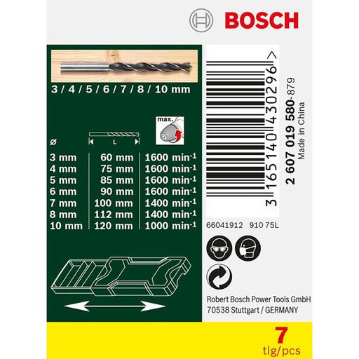Bosch - Bohrer-Set Mini-X-Line-Holzbohrer-Set 2607019580 7-teilig