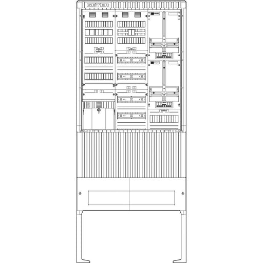 ABN - Zähler-Komplettschrank Zähleranschlusssäule SZ207ZA2502R 2 ZPVert.5R APZ 5pol