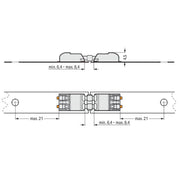WAGO GmbH & Co. KG - Zubehör/Ersatzteile für Klemmen Verbindungselement 2060-952/030-000 Maß 4mm,2-polig,ws − 500 Stück