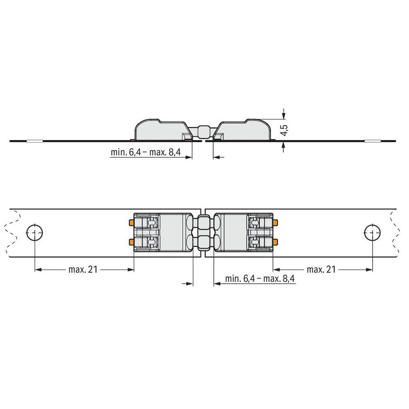 WAGO GmbH & Co. KG - Zubehör/Ersatzteile für Klemmen Verbindungselement 2060-952/030-000 Maß 4mm,2-polig,ws − 500 Stück