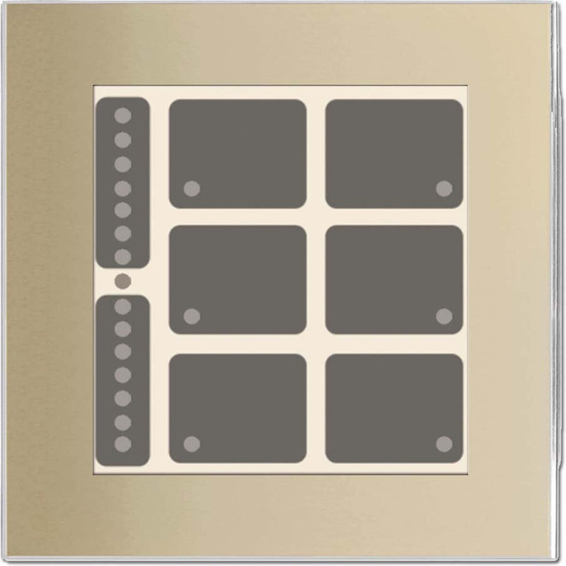 Issendorff - Bussystem-Tastsensor Glas-Tastenfeld rahmenlos LCN - GT8C 8 Tasten, champagner − 1 Stück