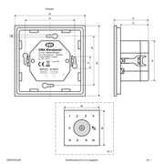 EVN Lichttechnik - Steuergerät für Leuchten DMX Wand-Control-Panel DMXWP4RGBW 4-Kanal, weiß