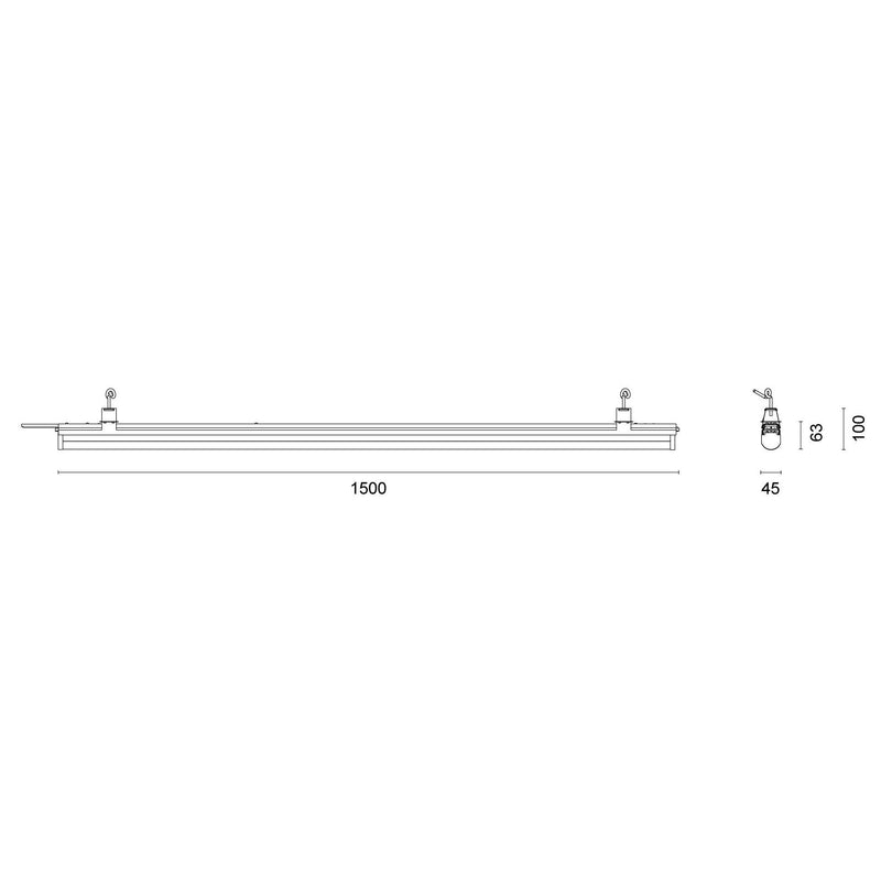 Lichtline - Elektrisches Zubehör/Ersatzteile für Leuchten Leermodul 711500110170 1500mm − 1 Stück