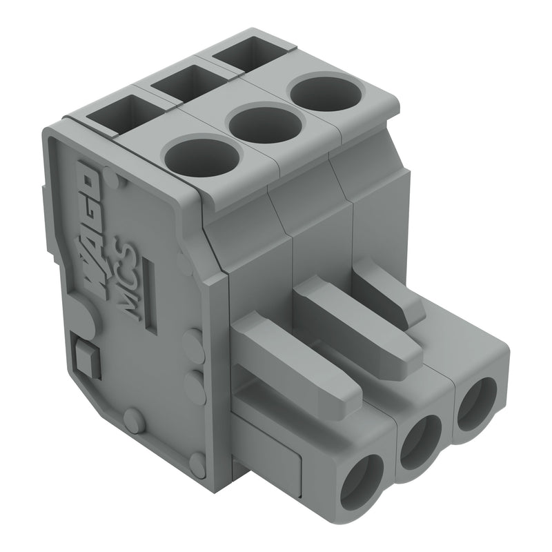WAGO - Kabelsteckverbinder für Leiterplattensteckverbinder 1-Leiter Federleiste 232-203/026-000 CAGECLAMP 2,5mm²,gr − 100 Stück