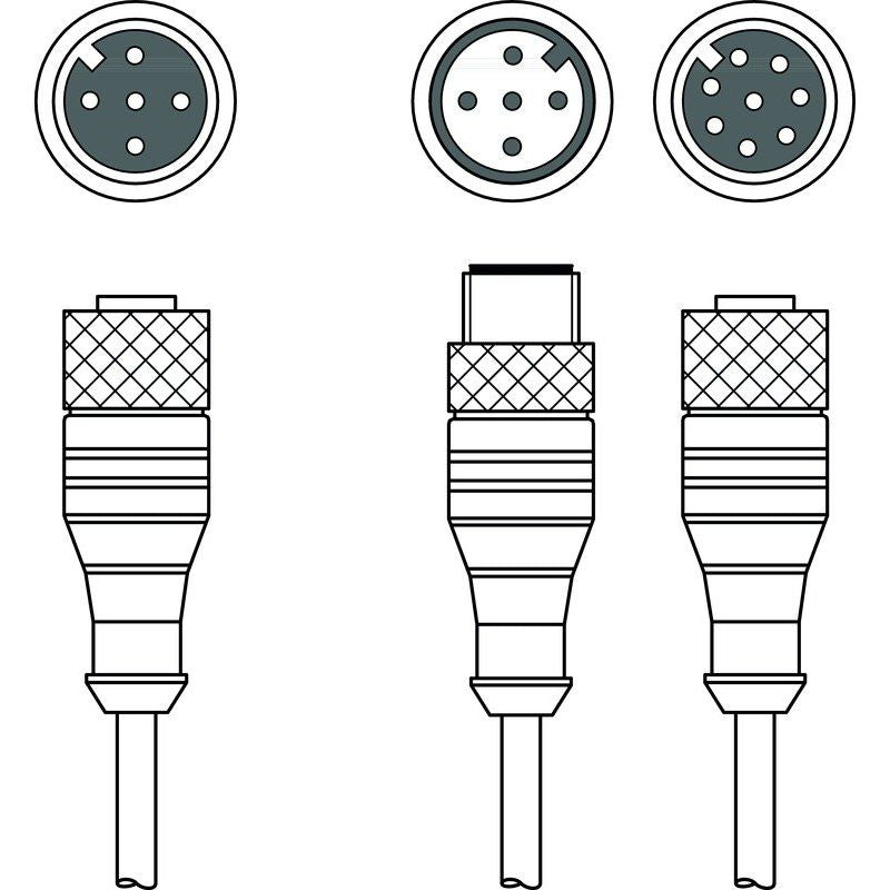 Leuze - Konfektioniertes Sensor-Aktor-Kabel Verbindungsleitung KY1 M12A5mM12ASPUR − 1 Stück