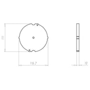 Kaiser - Zubehör/Ersatzteile für Leuchteneinbaugehäuse Universalfrontteil 9300-93 für ThermoX