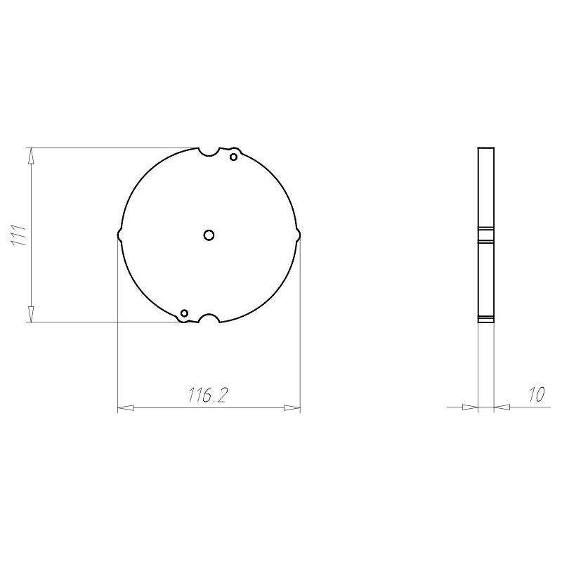 Kaiser - Zubehör/Ersatzteile für Leuchteneinbaugehäuse Universalfrontteil 9300-93 für ThermoX