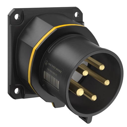 Walther Werke - CEE-Gerätestecker (IEC 60309) CEE NEO Anbaugerätestecker FW713504CC schräg 16A5P4h IP54 − 10 Stück